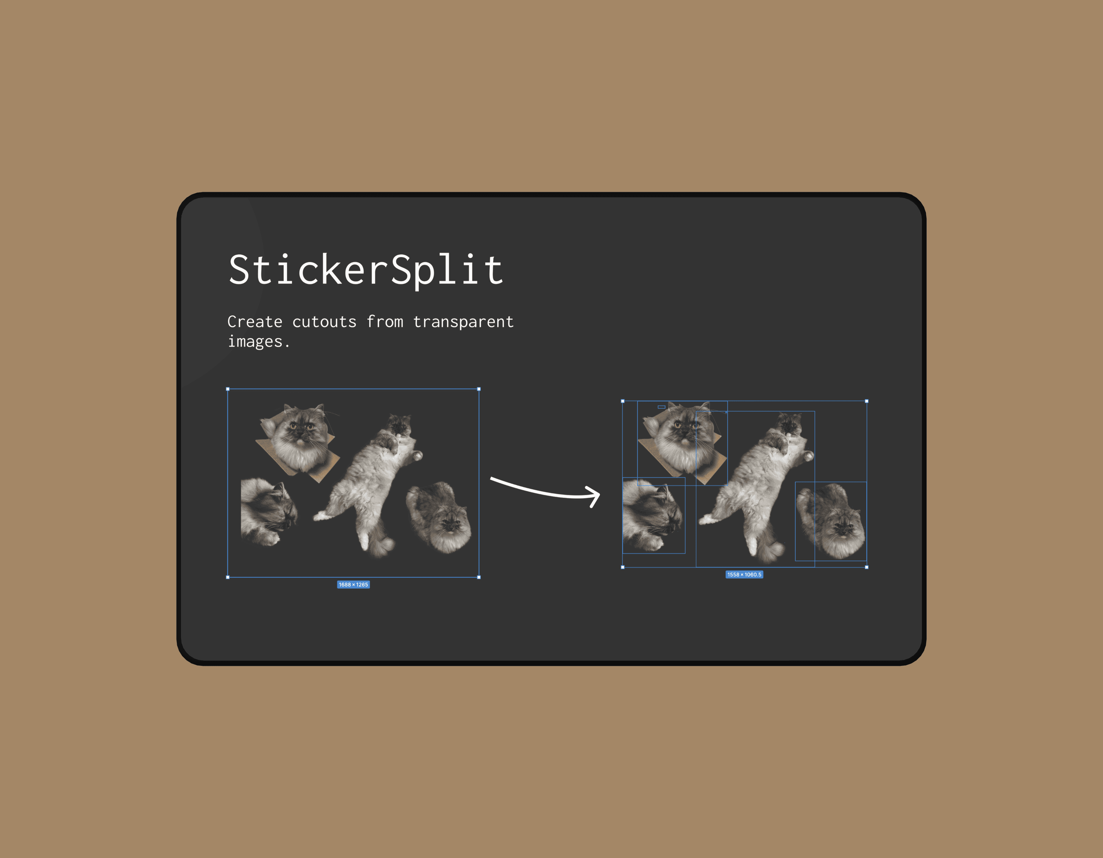StickerSplit plugin splitting a sticker sheet into individual cutouts